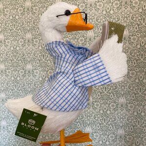 Bloom Room Cute Spring / Easter Reading Goose - New NTW - Joann Fabric Rare